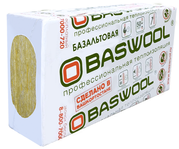 Базальтовая вата Baswool ФАСАД 100 1200х600х150 мм 2 плиты